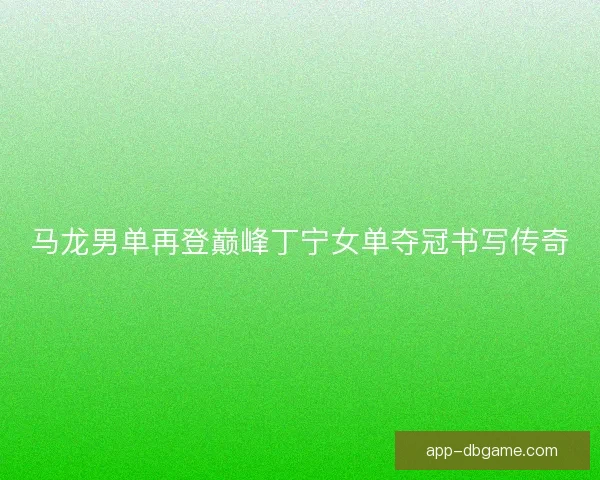 马龙男单再登巅峰丁宁女单夺冠书写传奇
